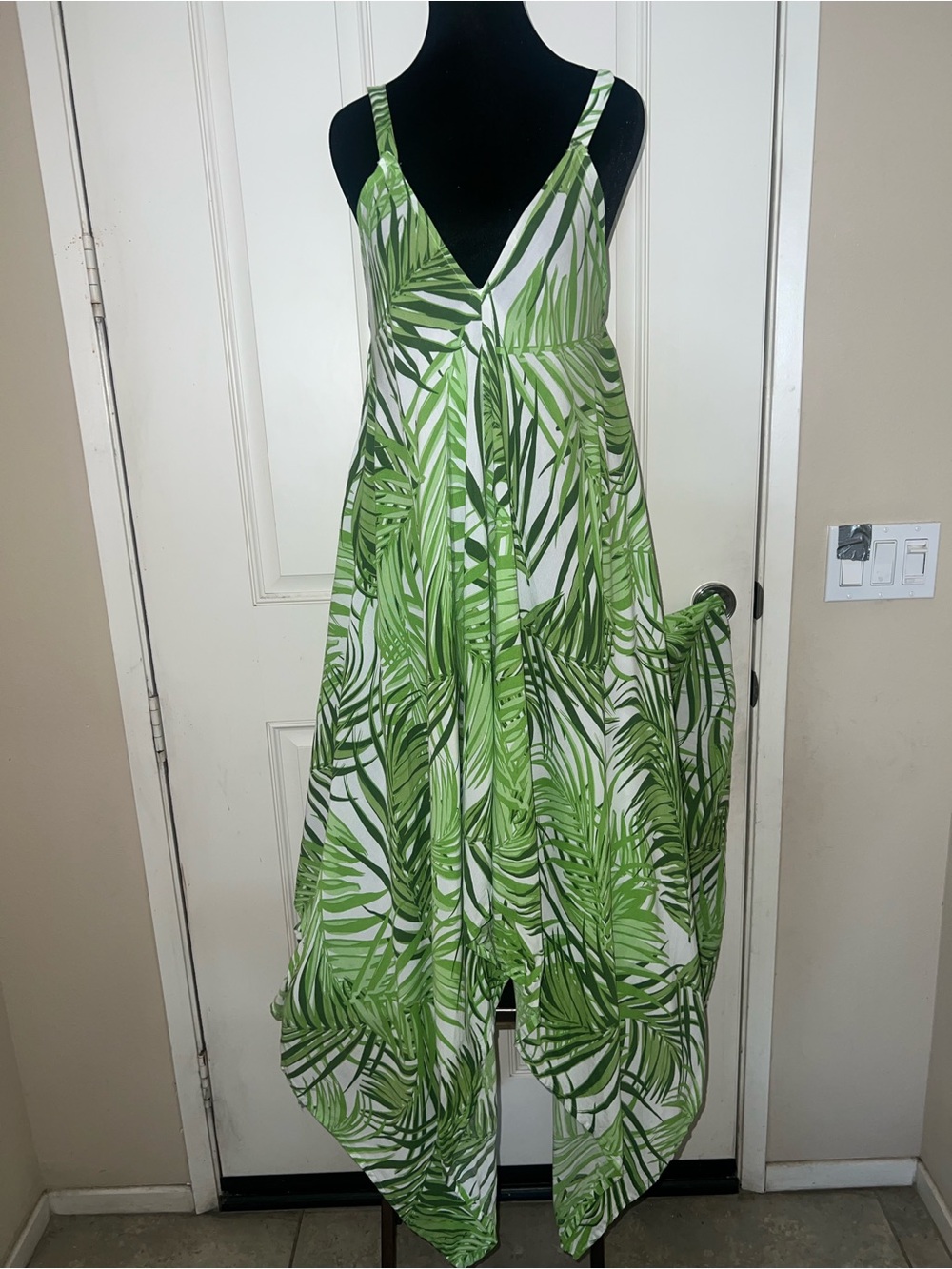 GOA Palm Leaves Women’s Beach Resortwear Vacation Dress Coverup Sz XL